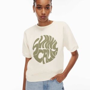DENIM FORUM SUNNY CALI SHORT SLEEVE SWEATSHIRT